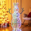 Tangkula 4 FT Lighted Christmas Snowman Light-up Xmas Holiday Decoration w/ 100 LED Lights - 2 of 4