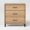 Mixed Material 3 Drawer Dresser Updated Base Natural Wood - Room Essentials™ - 3 of 4