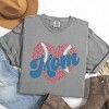 Simply Sage Market Women's Baseball Mom Heart Short Sleeve Garment Dyed Tee - 3 of 4