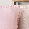 PAVILIA Set of 2 Pom Pom Throw Pillow Covers, Decorative Pompom Fringe Square Cushion Cases for Couch Sofa Bed - 3 of 4