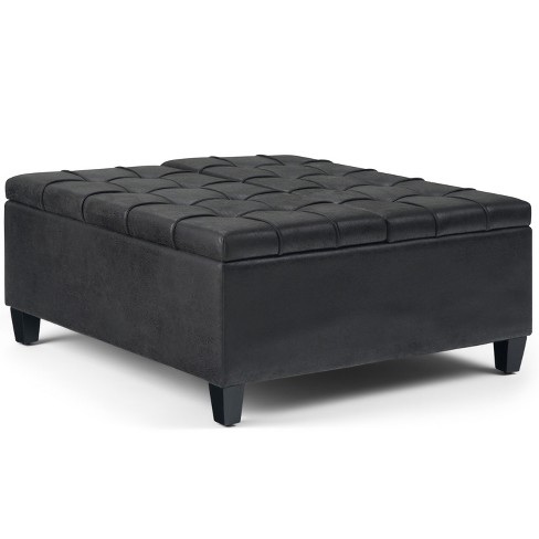 Target deals leather ottoman