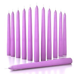 8 Inch Taper Candles Set of 12 - Dripless Long Burning Fragrance-Free Tall Tapers - 1 of 4
