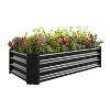 Kelly Galvanized Metal Patio Garden Bed, Raised Flower Box for Flower and Vegetable Planters, Outdoor Furniture - The Pop Home - 3 of 4