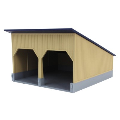 1/64 The Double Bay 40ft x 40ft Cattle Shed, Tan & Navy, 3D Printed RW-055