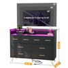 Dresser with Power Outlet and LED Lights, Wood 8 Drawer Dresser for Bedroom - 4 of 4