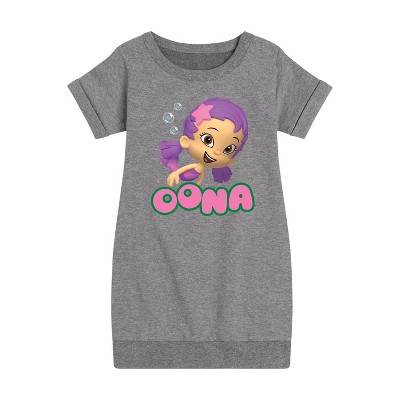 - Bubble Guppies - Oona Graphic Short Sleeve Fleece Dress