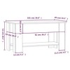 vidaXL Coffee Table Smoked Oak 39.8"x19.3"x20.5" Engineered Wood - 4 of 4