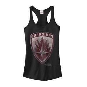 Juniors Womens Marvel Guardians of the Galaxy Vol. 2 Tattoo Shield Racerback Tank Top - 1 of 4