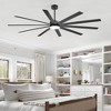 Airsurfer Ceiling Fan with LED Light and Remote Control Black Ceiling Fan with  Plywood Blades 6 Speed Reversible Quiet DC Motor for Livingroom - 2 of 4