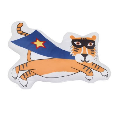 Everything Kids' Tiger Super Hero Shape Decorative Throw