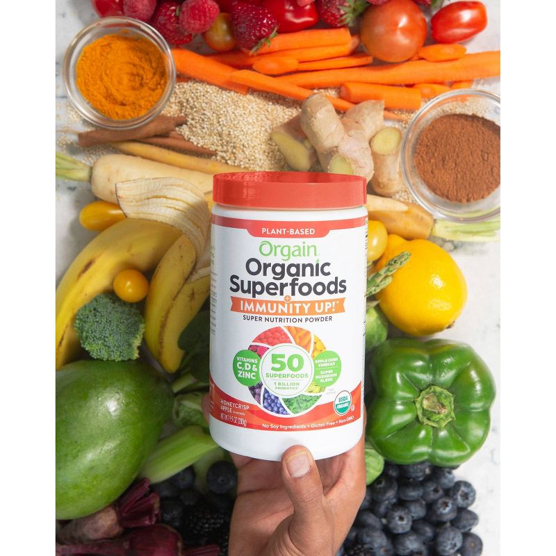Orgain Organic Superfoods + Immunity UP! Nutrition Food - Honeycrisp Apple - 9.9oz, 5 of 6