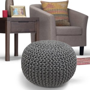 Rigby Hand Knit Round Pouf - Wyndenhall - 1 of 4