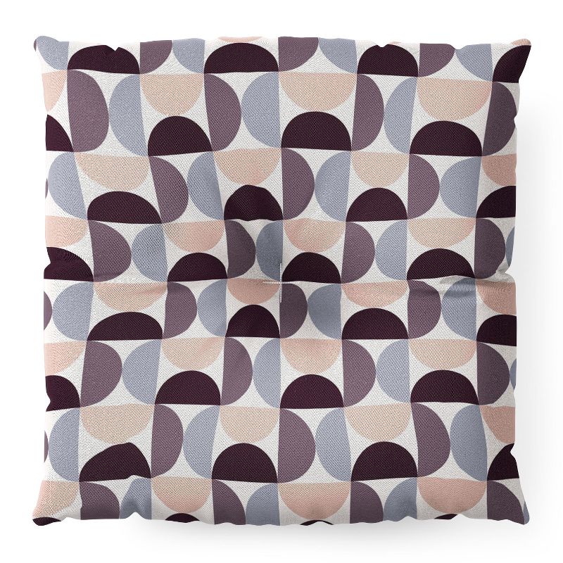 Colour Poems Patterned Geometric Shapes CCI Square Floor Pillow - Deny Desings, 2 of 3