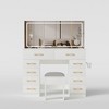 Sapphtopaz Makeup Vanity Desk with Mirror and Lights, Wood Makeup Table with Drawer & Storage Cabinet Dresser For Bedroom - 3 of 4