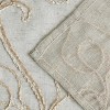 Dainty Home Stella 3D Floral Chenille Embroidered Linen Textured Shower Curtain - 2 of 4