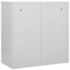 VidaXL Locker Cabinet Light Gray and Red 35.4 in.x17.7 in.x36.4 in. Steel - 4 of 4