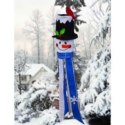 Evergreen Sculpted Snowman Windsock