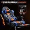 Lyngins Ergonomic Gaming Computer Chair with Footrest, Video Game Desk Chair, PU Leather Recliner with Headrest & Fixed Up Armrest, Home Office Chair - 3 of 4