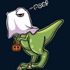 Men's Design By Humans Halloween Ghost Dinosaur By whynot007 T-Shirt - 2 of 4