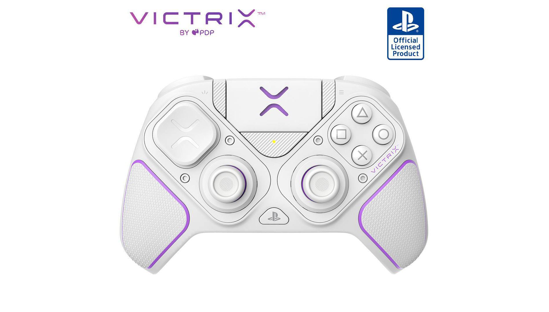 PDP Victrix Pro BFG Wireless Controller for PlayStation 5 - White: USB-C, Radio Frequency