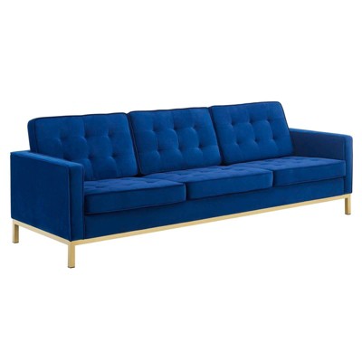 target blue velvet couch