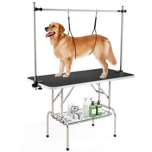 Tangkula Adjustable Pet Grooming Table w/ Sturdy H-shaped Metal Frame Heavy-duty - 1 of 4