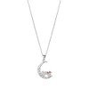 Disney Mickey and Minnie Mouse Sterling Silver Cubic Zirconia Moon Pendant Necklace, 18" - 4 of 4