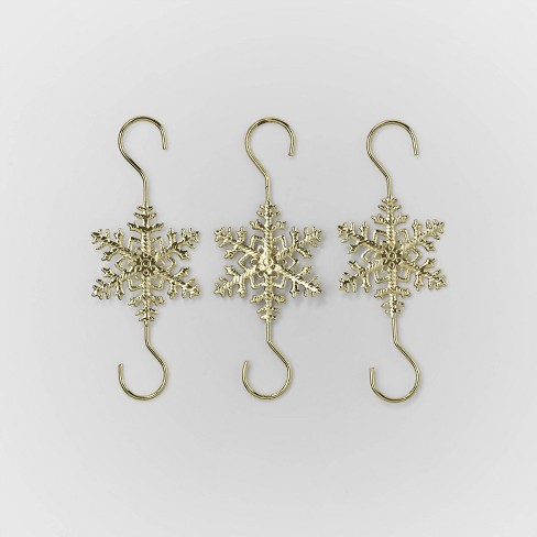 15ct Snowflake Ornament Hooks Gold  Wondershop™  Target