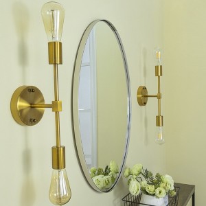 TEHOME Javell Oval Stainless Steel Framed Wall Mounted Bathroom Vanity Mirror - 1 of 4