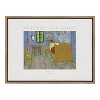 Kate and Laurel Sylvie Poster Vincent van Gogh The Bedroom 1889 Framed Canvas by The Art Institute of Chicago, 18x24, Gold - 2 of 4