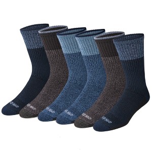 Dickies Men's 6pk Dri-Tech Crew Socks - Navy Blue 6-12: Midweight Knit, Tagless, Solid Pattern - 1 of 1
