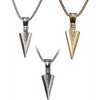 Ice City Men's Arrowhead Pendant Necklace, Spear Point Design, Chain Necklace for Men - 4 of 4