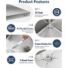 Acekool 33" Undermount Workstation Kitchen Sink, 16 Gauge Stainless Single Bowl with Sliding Accessories, Deep Basin - 3 of 4