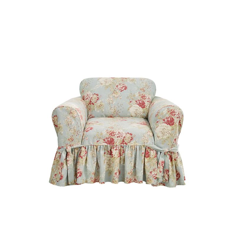 Ballad Bouquet Chair Slipcover Rob&#39;s Egg Light Blue - Waverly Home, 2 of 4