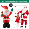 Itopfox 6 ft Inflatable Santa Claus with Gift Bag Lighted Christmas Decoration Built in LED for Indoor Outdoor Yard Garden 1 Piece - 4 of 4