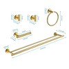 ChicFurnit Bathroom Towel Holder 5 Piece Wall Mount Set for Modern Design and Easy Install, Gold, 24.9"*7.5"*3" - 3 of 4