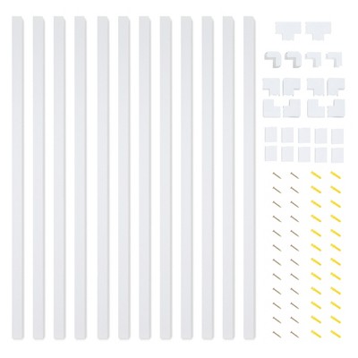 Set of Twelve White 25-inch Paintable Cable Concealers