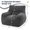 Itopfox Giant Lambswool Bean Bag Chair for Adults, Soft High-Density Foam Filled, Grey Comfortable Bean Bag for Bedroom, Playroom - 2 of 4