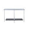48" Liddell Sofa Table Glass/Chrome Finish - Acme Furniture: Faux Marble Shelf, Metal Frame, No Assembly Required - 3 of 3