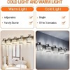 Modern Crystal Matte Black Bathroom Vanity Light Fixtures Over Mirror Bath Wall Lighting for Bathroom Mirror, Mirror Cabinet, Dresser Room - 3 of 4