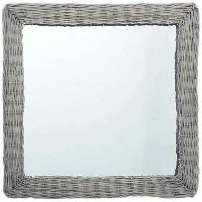 vidaXL Mirror 23.6 inches x23.6 inches  Wicker