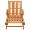 Solid Acacia wood Sunlounger vidaXL - 3 of 4