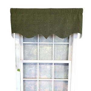 RLF Home Sprinkle Regal 3" Rod Pocket Lining Luxurious and Elegant Window Treatment Valance 50" x 17" Hunter - 1 of 4