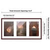 PosterPalooza | Brown Finish Collage Frame - White Mat, 20 Frame Sizes to Choose From, UV Acrylic - 2 of 4