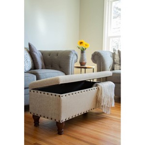 Large Storage Bench with Nailhead Trim - HomePop - 1 of 4