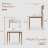 Boucle Dining ArmlessChairs Set of 2, Modern ArmlessChairs with Wood Grain Metal Legs for Kitchen, Living Room, Restaurant, Cafe - Morden Fort - 4 of 4