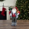 Northlight 18" Standing Santa Christmas Figure Carrying Presents and a Sled - 2 of 4