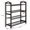 KTMBDW Stackable Shoe Rack, 4 Tier Bamboo Shoes Rack Storage Shelf, Holds up to 16 Pairs Shoes for Living room, Entryway, Small Spaces - 3 of 4