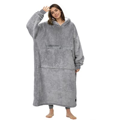 Catalonia Woman Man Full Body Blanket Hoodied Oversized Sweatshirt, Warm Fuzzy Wearable Fleece Flannel Blanket, Cozy Gift for Wife Women