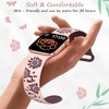 HTUTWOO Sunflowers Engraved Apple Watch Band, Soft Silicone Strap 38/40/41/42/44/45/49mm for iWatch Series 11 10 9 8 7 6 5 4 3 2 1 SE Ultra - 3 of 4